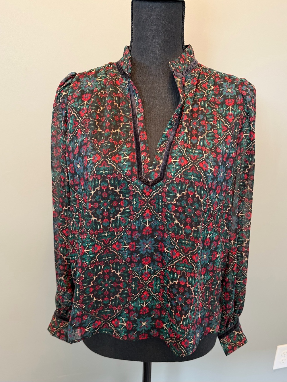 LOFT v neck lined blouse NWT
